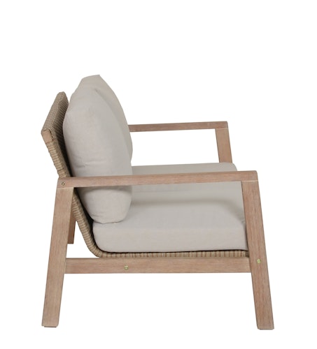 Garden Pleasure Lounge-Set SAN MATEO, Eukalyptus / Polyrattan / Kissen 100 % Polyester Beige