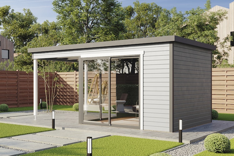 Wolff Finnhaus Gartenhaus Starletta 5232 mit Schiebetüren