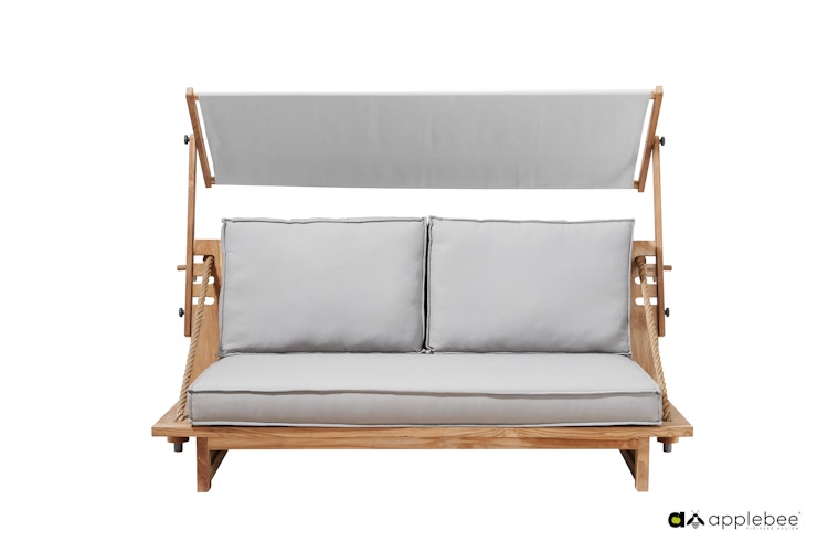 Apple Bee Sonnendach ROBINSON, Teak / BEE WETT (100 % Polypropylen) Grizzle - Auslaufartikel