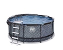 Vorschaubild Exit runder Rahmenpool mit Sandfilteranlage, Wärmepumpe und Sonnendach (Höhe 122 cm)