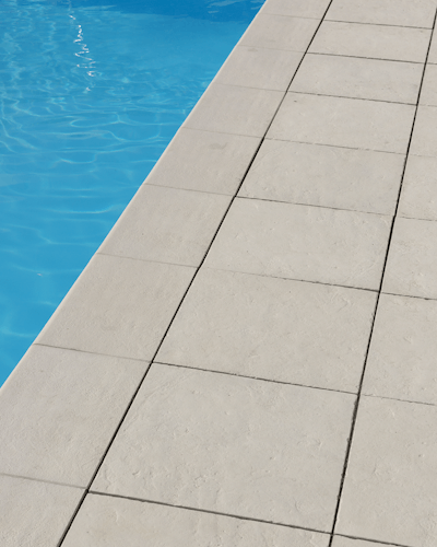 WESERWABEN® Pool- / Beckenrandsteine - Aquitaine Betonweiß