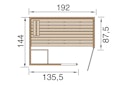 Vorschaubild Weka Massivholz-Elementsauna Laukkala 2 mit Glastüre+Fenster - 38 mm mit Eckeinstieg