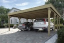 Vorschaubild Weka Doppelcarport 609 mit Stahlblech-Trapezdachplatten
