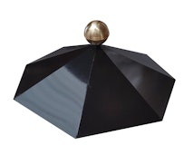 Wolff Finnhaus Dachhaube für Pavillon Kreta 8-eckig in schwarz mit Messingkugel und PlatteZubehörbild