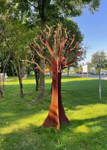 Badeko Baum-Deko 190 cm hoch in Edelrostoptik