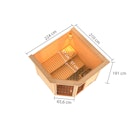 Vorschaubild Karibu Woodfeeling Sauna Tabea - 38 mm Massivholz Aktionssauna inkl. gratis Sauna-Zubehörset im Wert von 234,94 €