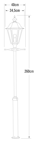 Konstsmide Standleuchte Pallas, inkl. Pfahl, Taurus (550-750)