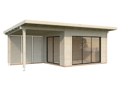 Palmako Premium Gartenhaus Grace 11,2+8,2 m² Slide Plus - 56 mm Inkl. Anbau
