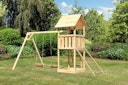 Vorschaubild Akubi Kinderspielturm Lotti inkl. Doppelschaukel und Netzrampe