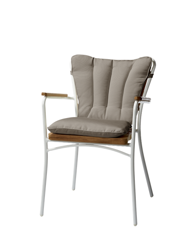 Cinas Sesselauflage für Stapelstuhl ELLEN, 100 % Polyester Sand