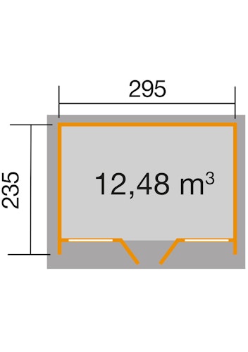 Weka Gartenhaus 263 mit großer Glasfront - 28 mm