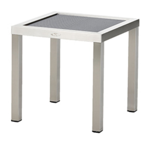 Diamond Garden Beistelltisch MADEIRA 45x45 cm, Edelstahl gebürstet / Glas / DiGaLan