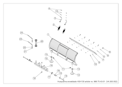 Husqvarna Zubehör für Aufsitzmäher 966754301 Schneeräumschild für Frontmäher der P 500 Serie