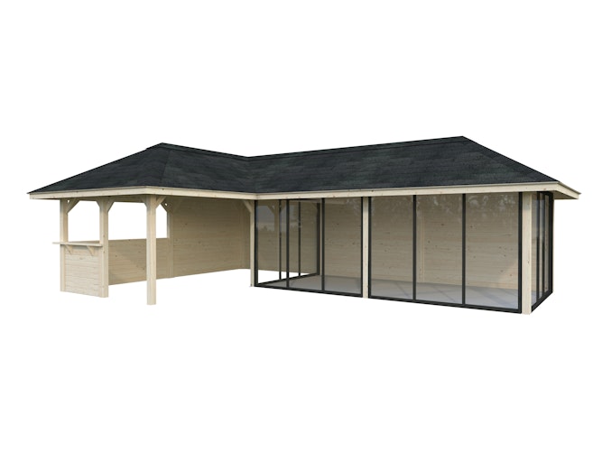 Palmako Pavillon Bianca 33,2 m² Set 220 Slide
