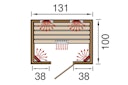 Vorschaubild Weka Infrarot Wärmekabine Vaala Gr. 2 inkl. Linienstrahler