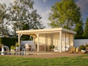 Vorschaubild Palmako Gartenhaus Connect Lenna 16,6 m² Set 406 Slide