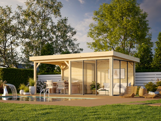 Palmako Gartenhaus Connect Lenna 16,6 m² Set 406 Slide