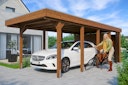 Vorschaubild Skan Holz Friesland - Flachdach Einzelcarport Profil - Breite 314 cm Nadelholz