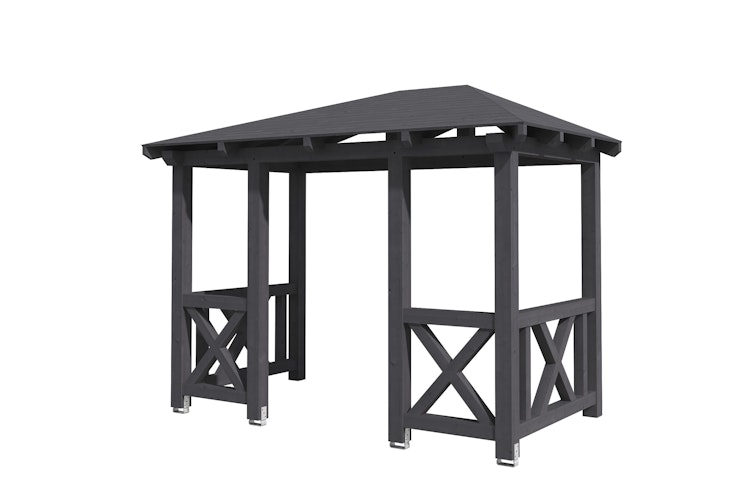 Skan Holz Walmdach Vordach Doppeltür Wismar