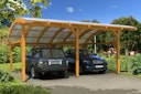 Vorschaubild Skan Holz Schwaben - Bogendach Doppelcarport aus Leimholz Breite 648cm