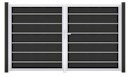 Vorschaubild GroJa Solid Grande Premium Tor 2-flügelig 3000 x 1800 mm, Alu-Rahmen EV1