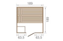 Vorschaubild Weka Sauna Valida 3 mit Glastür - Massivholzsauna 38 mm