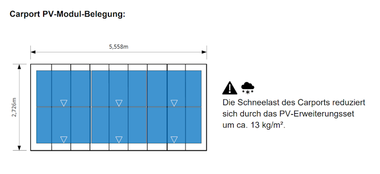 Ximax Solar-Carport Linea Typ 60 555 x 272 cm