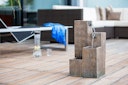Vorschaubild Gartenbrunnen "Stufenbrunnen LED", holzfarben, 26x21x49cm (016647-00)