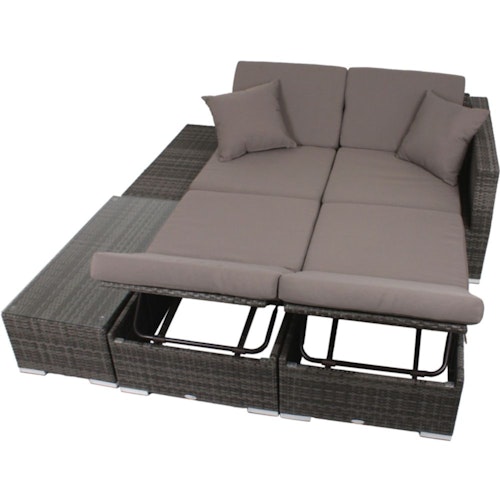 Garden Pleasure Lounge Set ALCUDIA, Aluminium / Polyrattan / Kissen 100 % Polyester