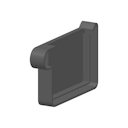 Vorschaubild Endstück rechts zum Kleben, RG70 Typ 200 anthrazit (1 Stück)