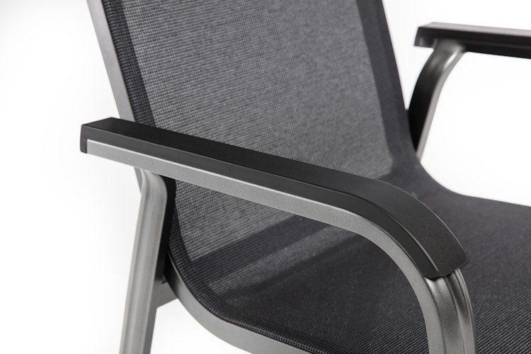 Kettler Stapelsessel BASIC+ PREMIUM, Aluminium Anthrazit / Outdoorgewebe Lakritz - Sonderaktion