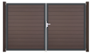 Vorschaubild GroJa Solid Tor 2-flügelig 3000 x 1800 mm, Alu-Rahmen Anthrazit DB 703
