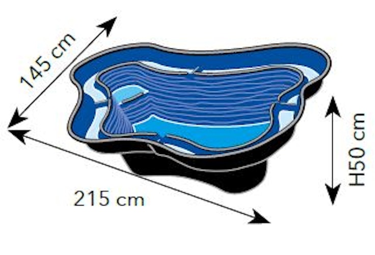 Ubbink Teichschale Fertigteich Calmus S IV - 530 l