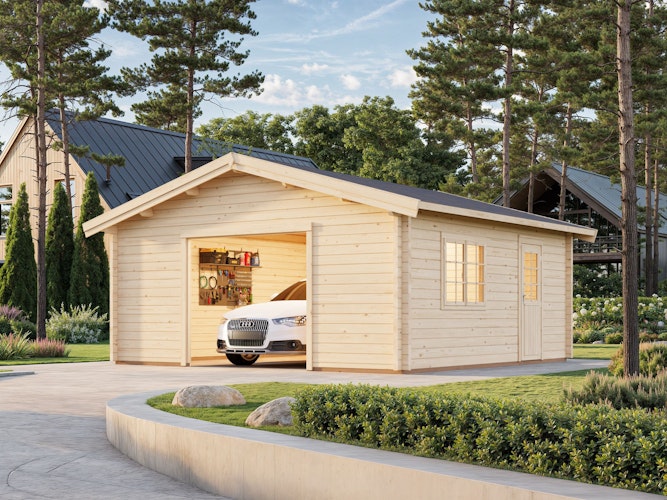 Palmako Garage Roger 27,7 m² - 70 mm - ohne Tor