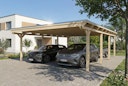 Vorschaubild Skan Holz Emsland - Flachdach Doppelcarport aus Leimholz Breite 609 cm