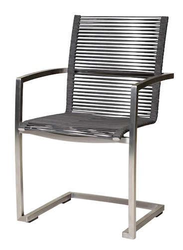 Diamond Garden Swingstuhl ATLANTA, Edelstahl / Rope Grau / Alu-Armlehnen