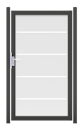 Vorschaubild GroJa Ambiente Einzeltor 100 x 180 cm mit Alurahmen Anthrazit DB 703