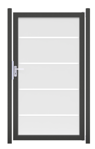 GroJa Ambiente Einzeltor 100 x 180 cm mit Alurahmen Anthrazit DB 703