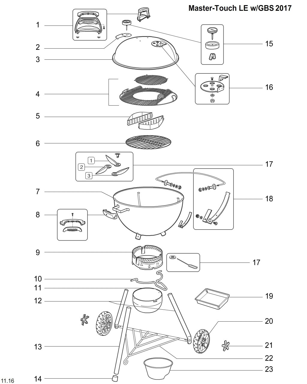 Explosionszeichnung Ersatzteile