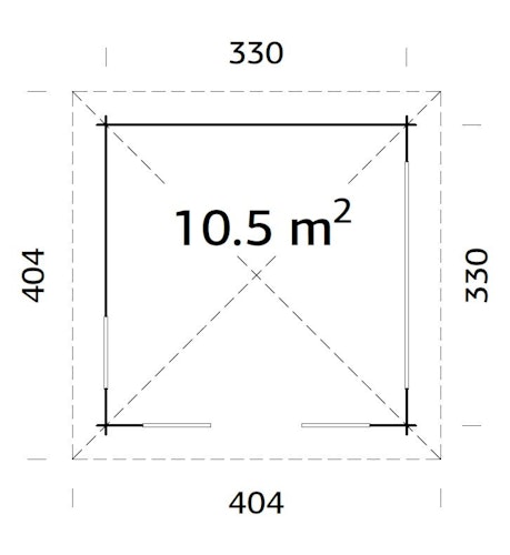 Palmako Pavillon Julie 10,5 m² - 28 mm
