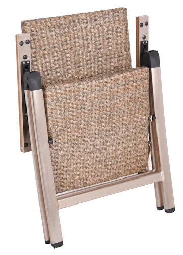 Garden Pleasure Gartenmöbel Set FLORENCE 08, Tisch 150 x 90 + 4 Hochlehner, Aluminium / Nonwood / Polyrattan