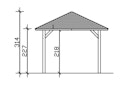 Vorschaubild Skan Holz Carport Taunus 374 x 656 cm