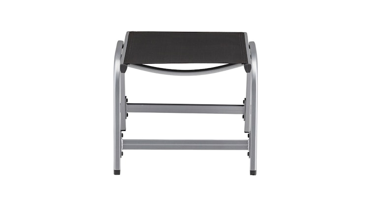 Kettler Hocker BASIC PLUS, Aluminium Silber / Outdoorgewebe Anthrazit
