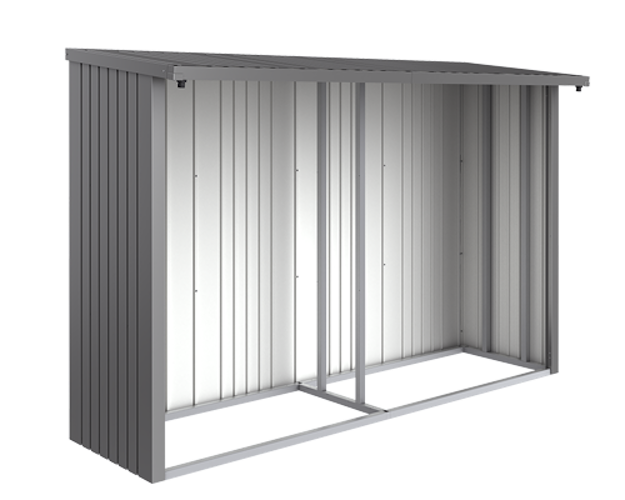 B-Ware Rückwand für Biohort Kaminholzlager Woodstock-quarzgrau-metallic-Gr. 300