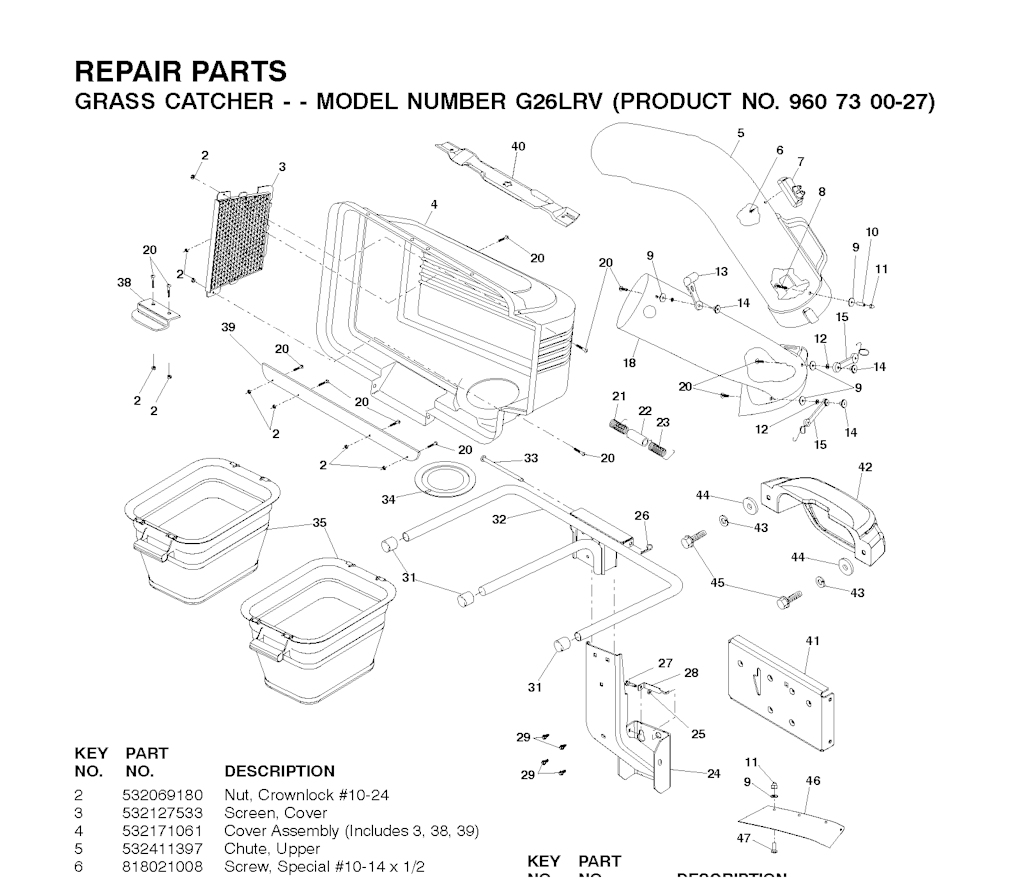 Explosionszeichnung Ersatzteile