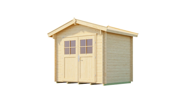 Weka 28 mm Gartenhaus Premium 28 mit Vordach (20 cm)