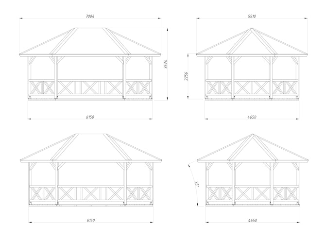 Palmako Pavillon Betty 25,0 m²