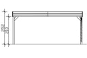 Vorschaubild Skan Holz Doppelcarport Friesland 546x555 cm - 1 Einfahrtsbogen Set G