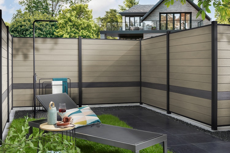 TraumGarten System WPC Platinum Zaun-Set