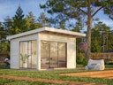 Vorschaubild Palmako Gartenhaus Andrea 11,2 m² mit Schiebetür - 44 mm